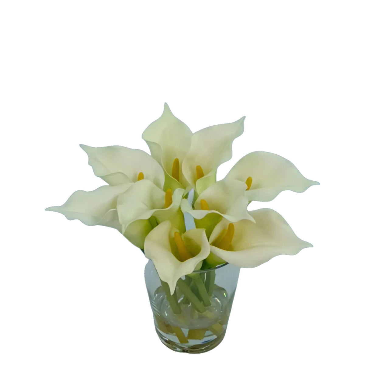 Arum Lily White Arrangement in Cone Glass Vase