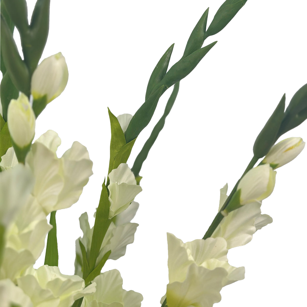 Gladiolus Silk Flower Arrangement White