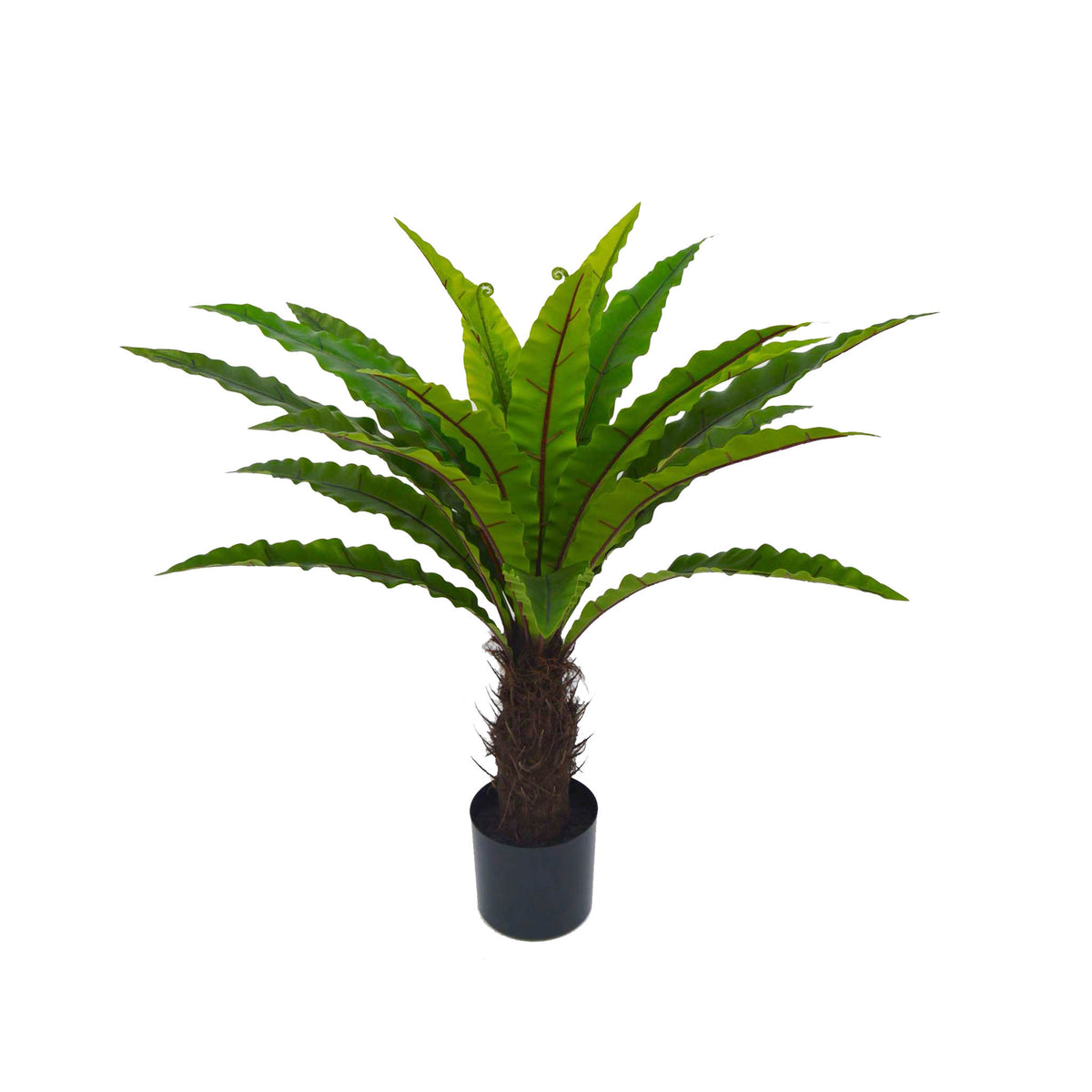 FAUX BIRDSNEST FERN 90CM BEAUTIFUL RICH GREEN COLOUR WITH FRONDS