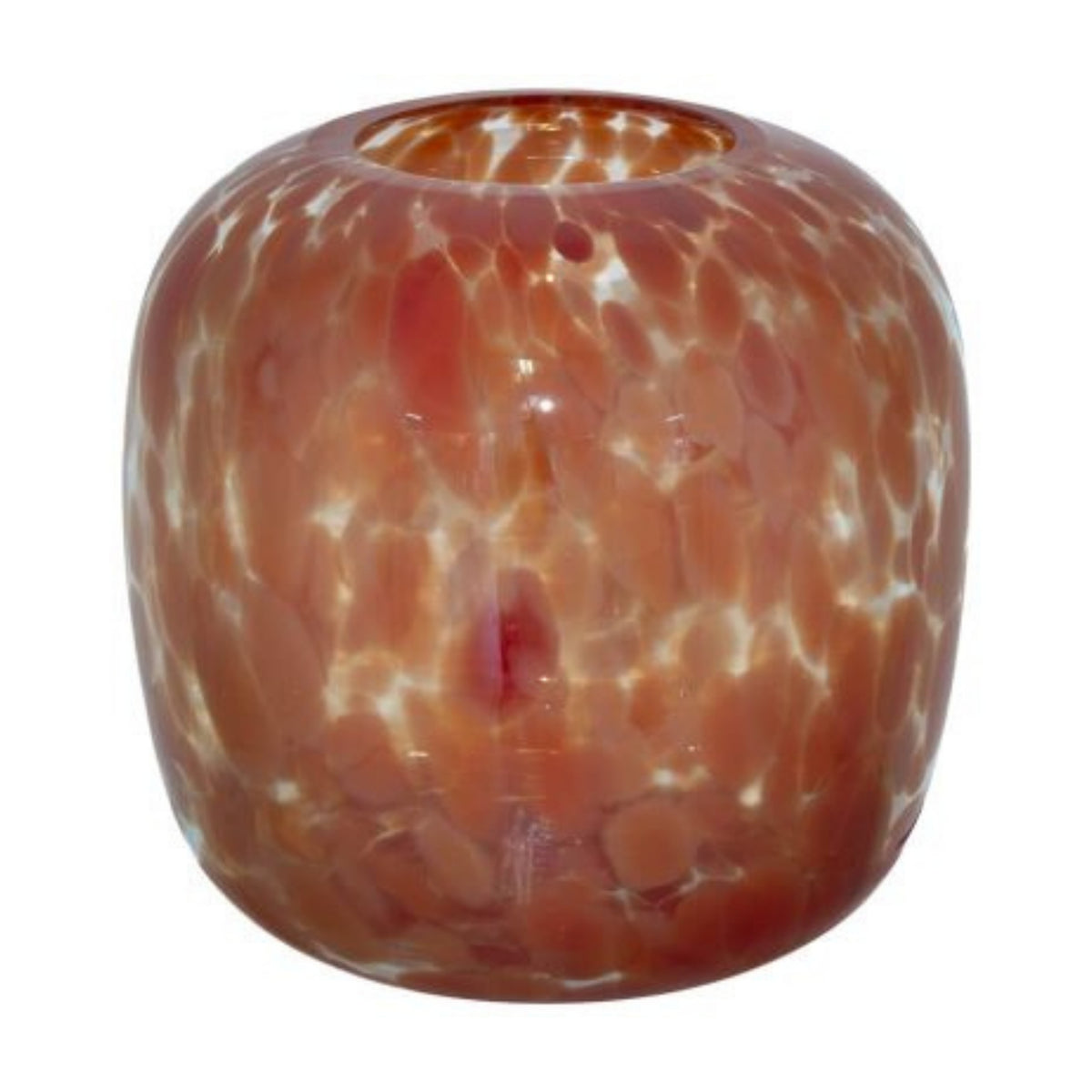 Coral Art Glass Vase - 19cm