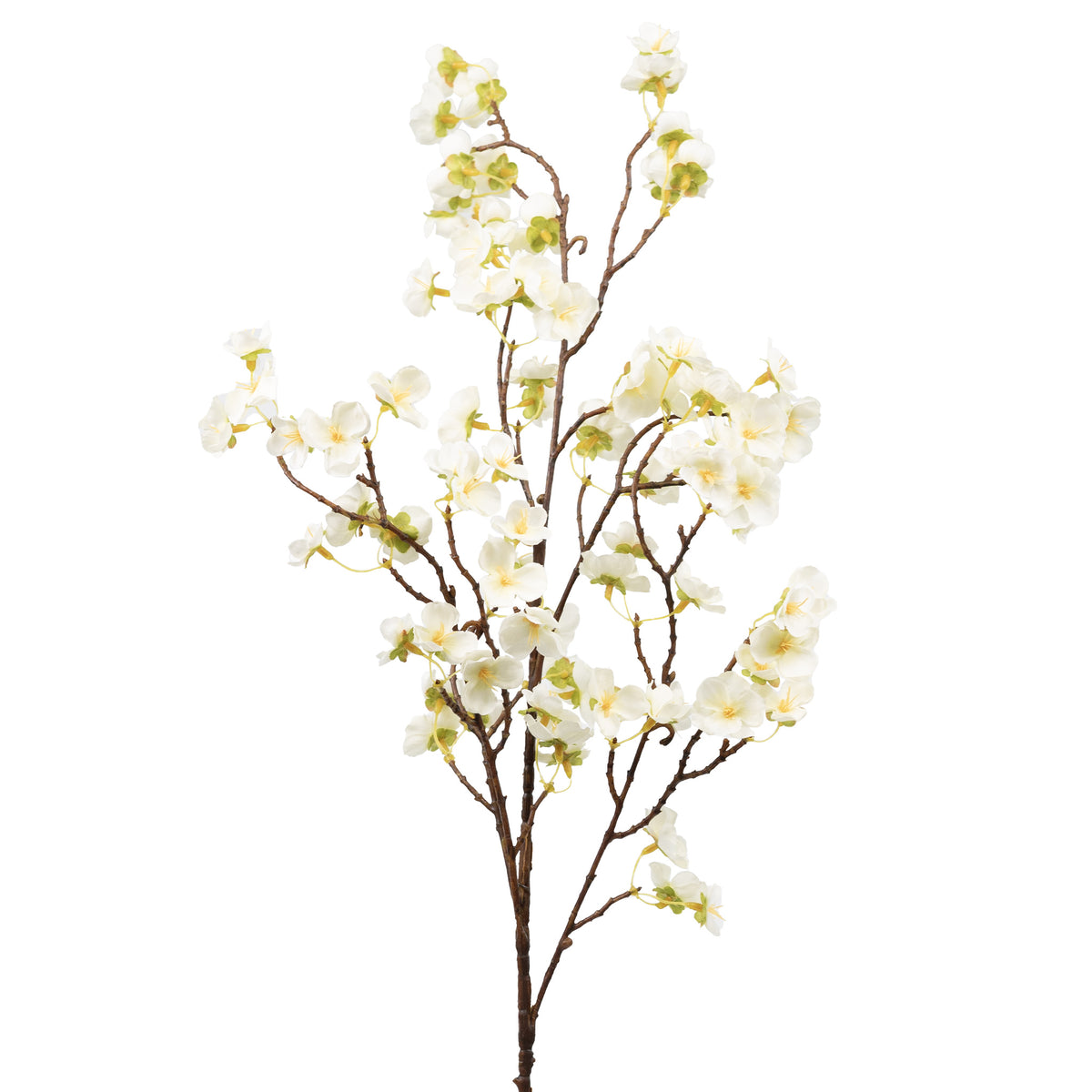 Cherry Blossom White Silk Flower Stem - 102cm