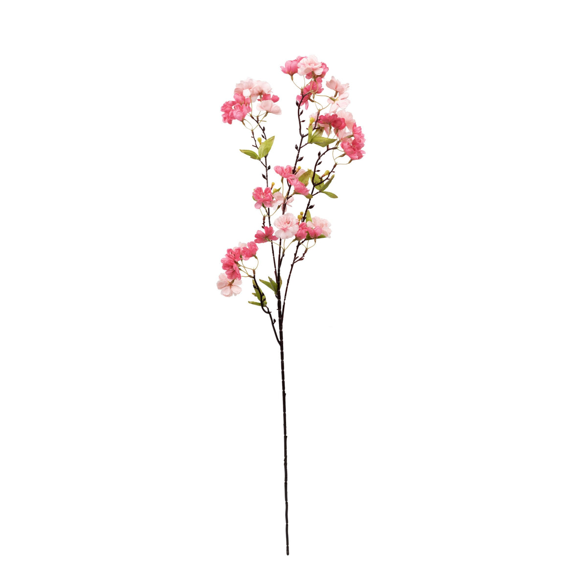 Cherry Blossom Dark Light Pink Silk Flower Stem - 90cm