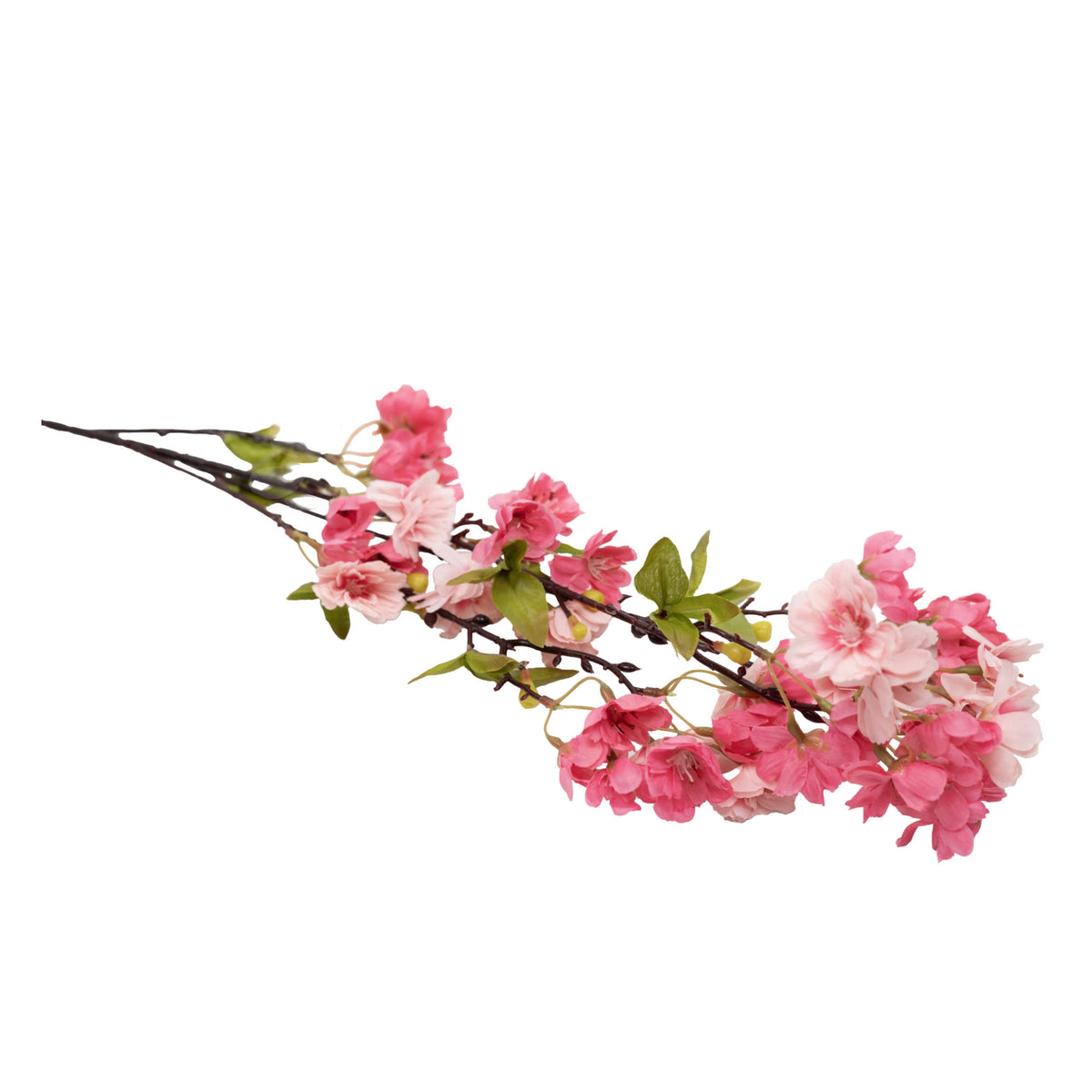 Cherry Blossom Dark Light Pink Silk Flower Stem - 90cm