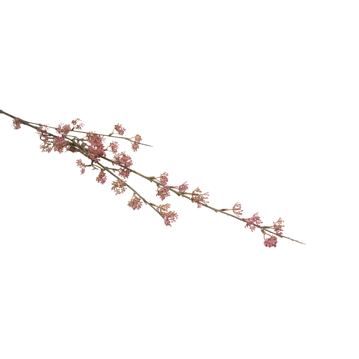 Berry Spray Pink Silk Flower Stem