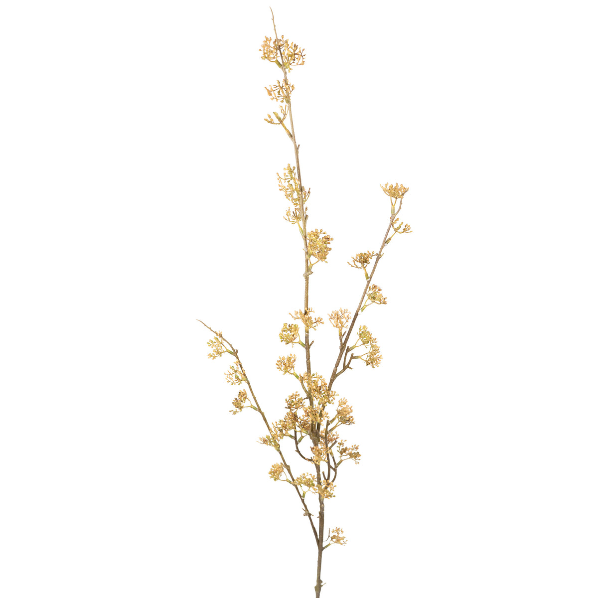 Berry Spray Brown Silk Flower Stem