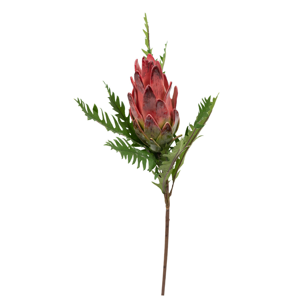 Artichoke Closed Pink Silk Flower Stem - 62cm