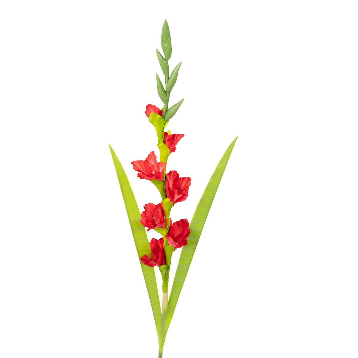 Gladiolus Red Silk Flower Stem - 120cm