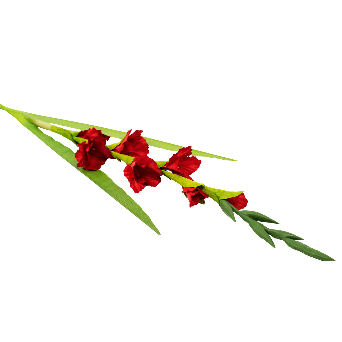 Gladiolus Red Silk Flower Stem - 120cm