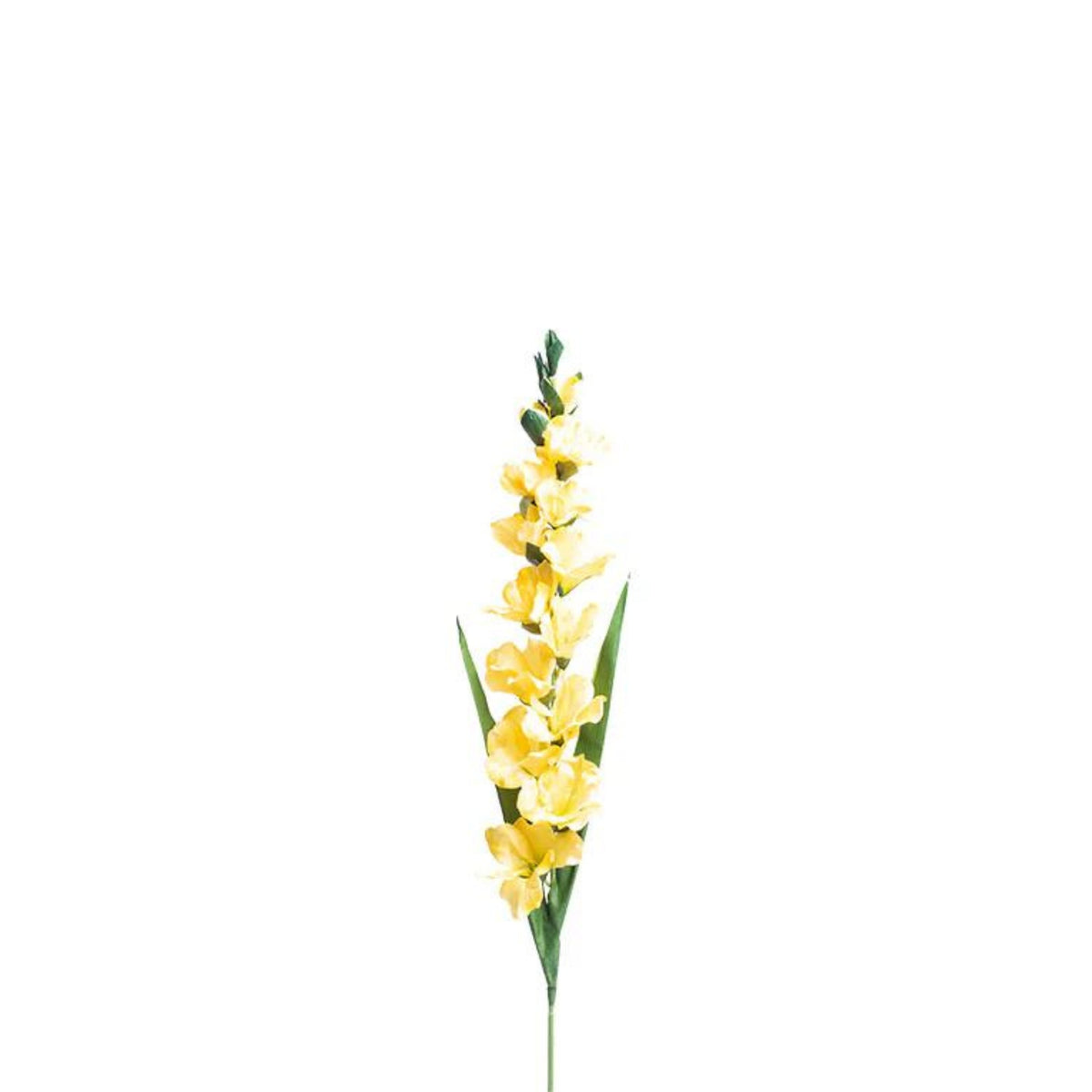 Gladiolus Yellow Silk Flower Stem - 100cm