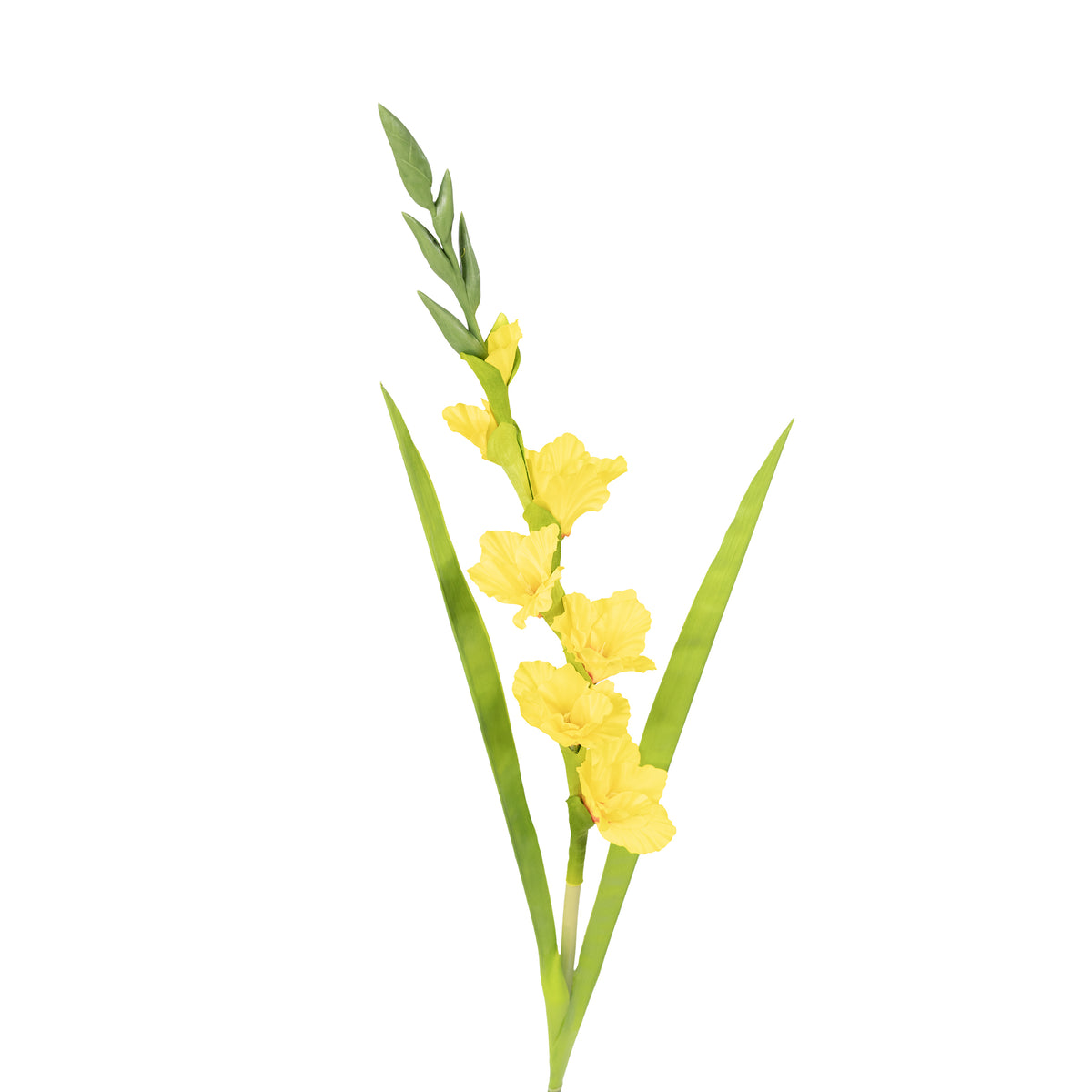 Gladiolus Yellow Silk Flower Stem - 120cm