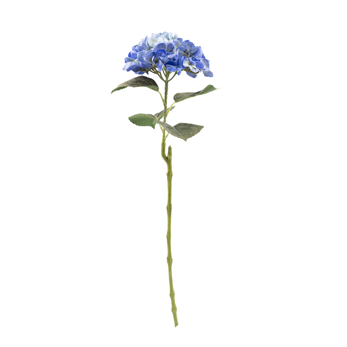 Hydrangea Dark Blue Real Touch Silk Flower Stem - 65cm