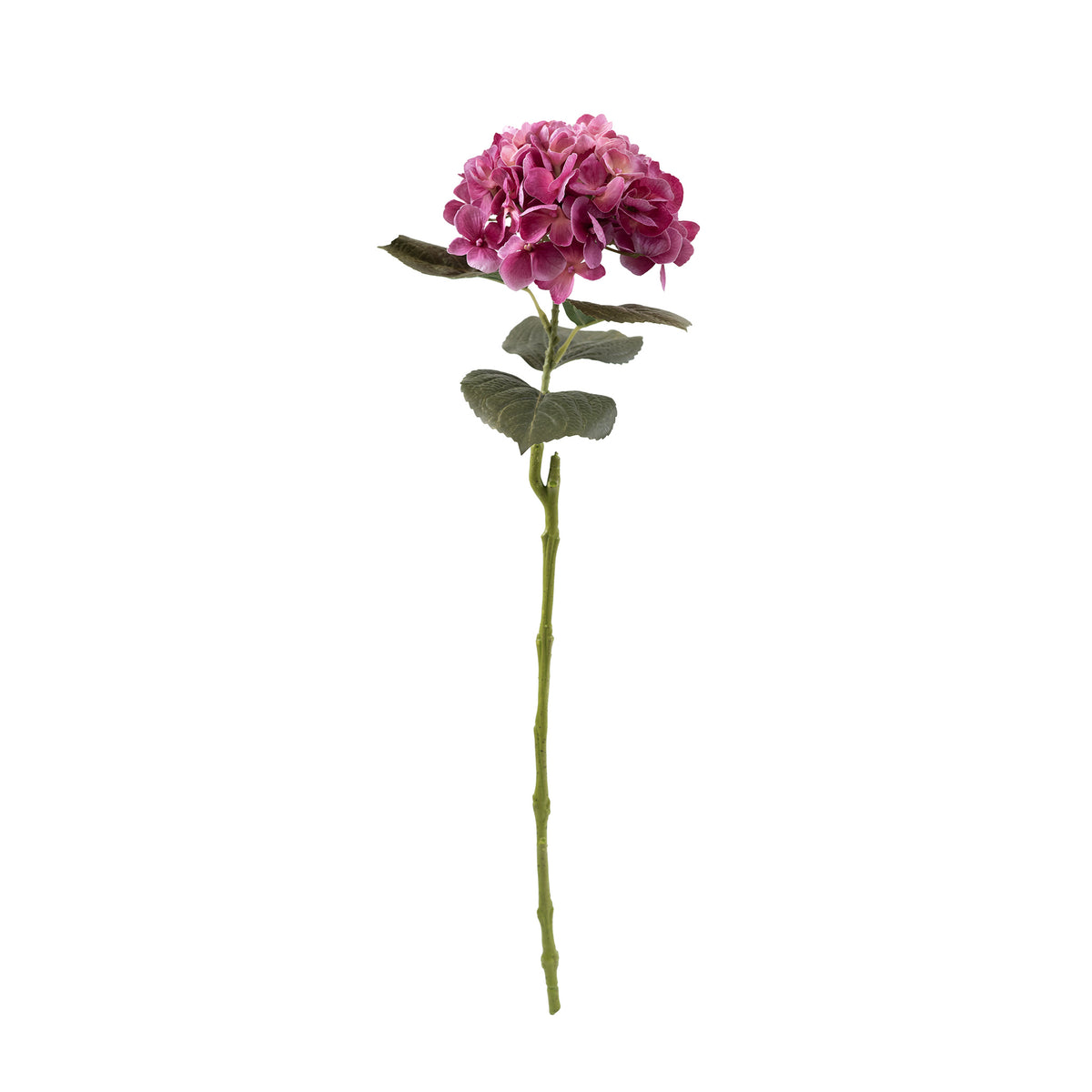 Hydrangea Deep Pink Real Touch Silk Flower Stem - 65cm