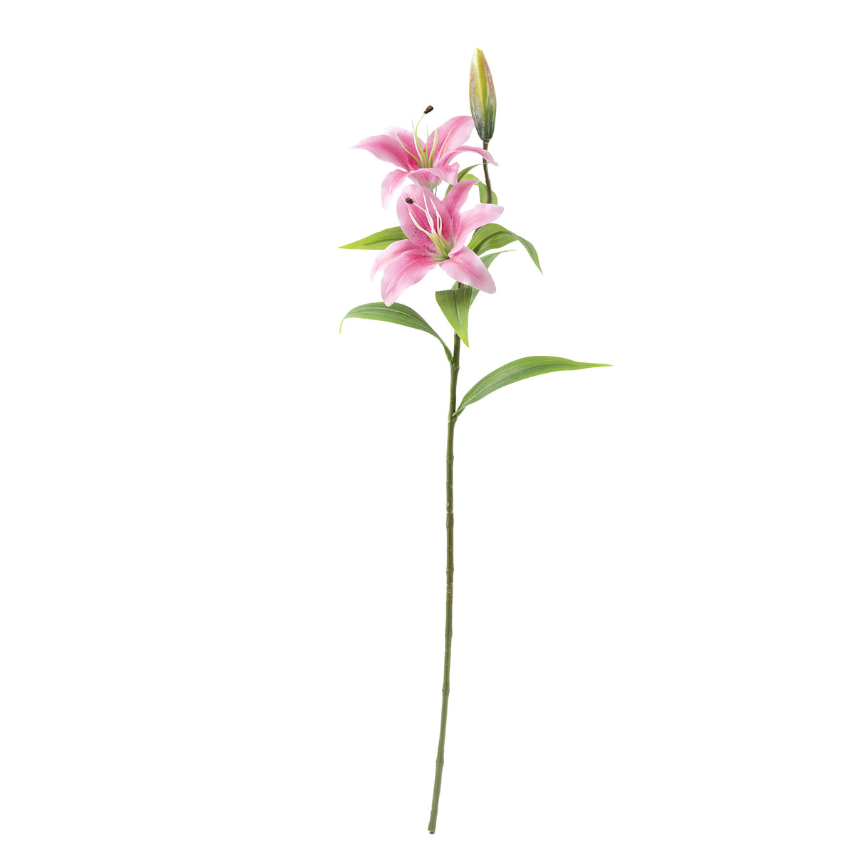 Tiger Lily Dark Pink Real Touch Flower Stem - 77cm