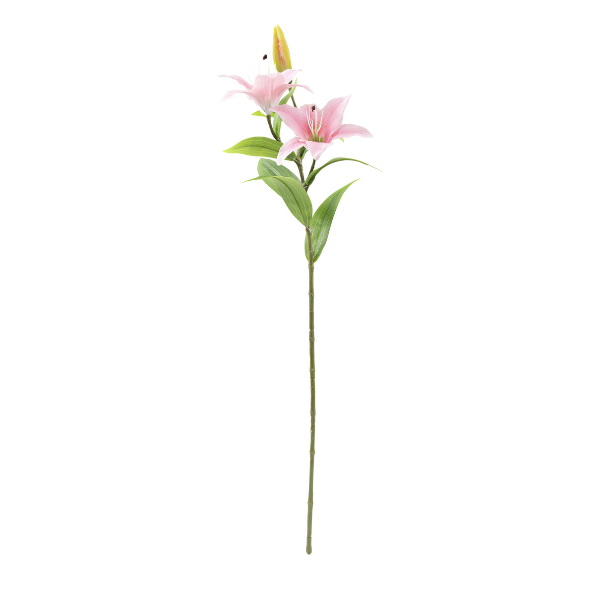 Tiger Lily Light Pink Real Touch Flower Stem - 77cm