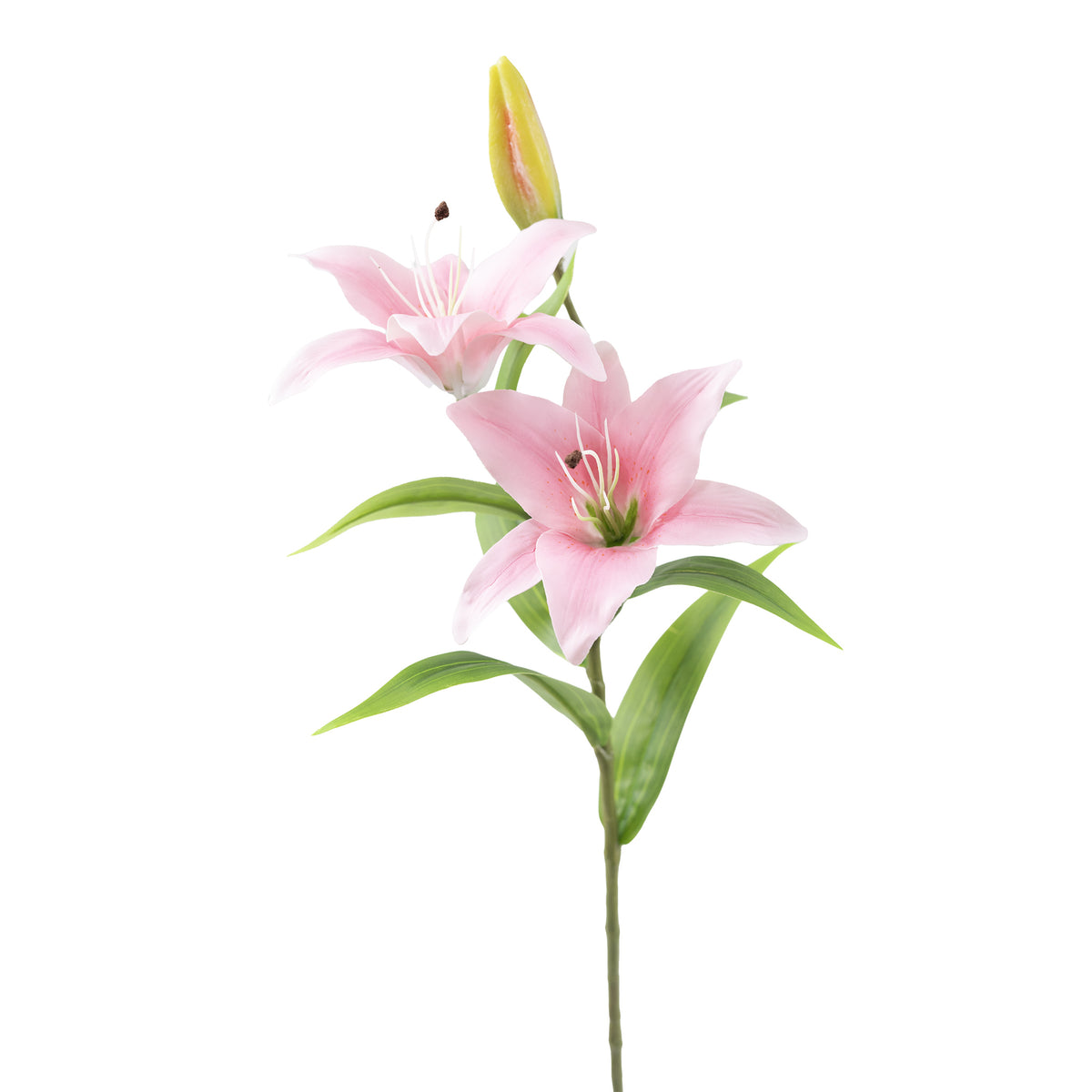 Tiger Lily Light Pink Real Touch Flower Stem - 77cm