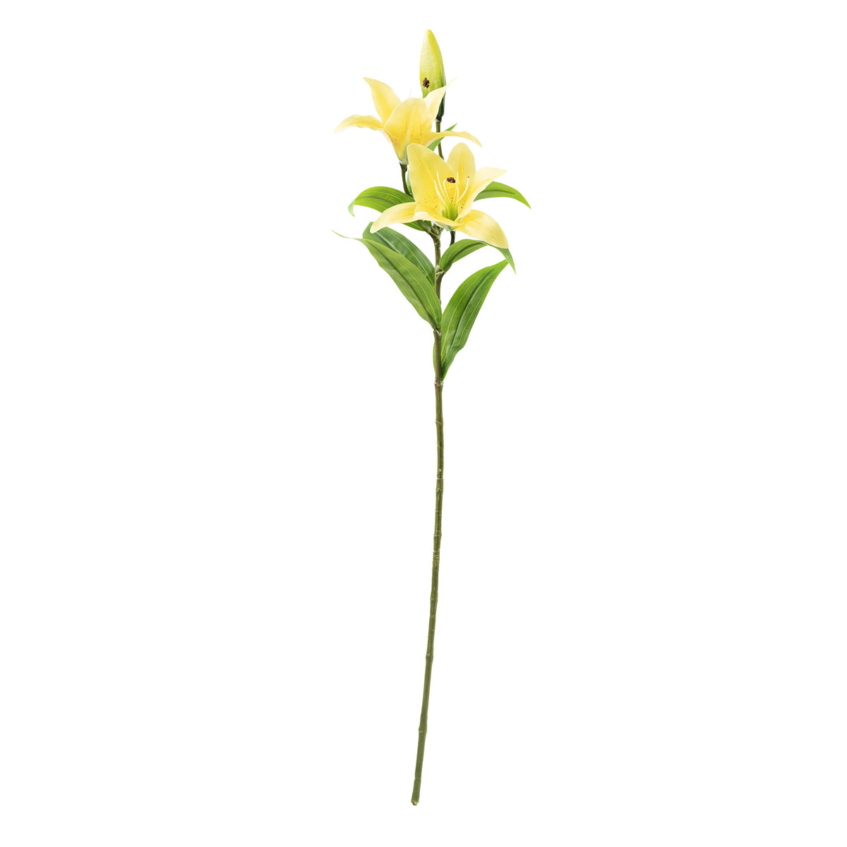 Tiger Lily Yellow Real Touch Flower Stem - 77cm