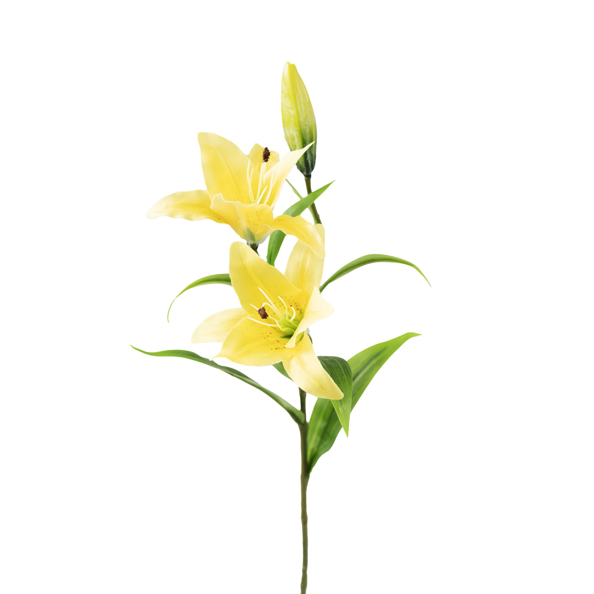 Tiger Lily Yellow Real Touch Flower Stem - 77cm