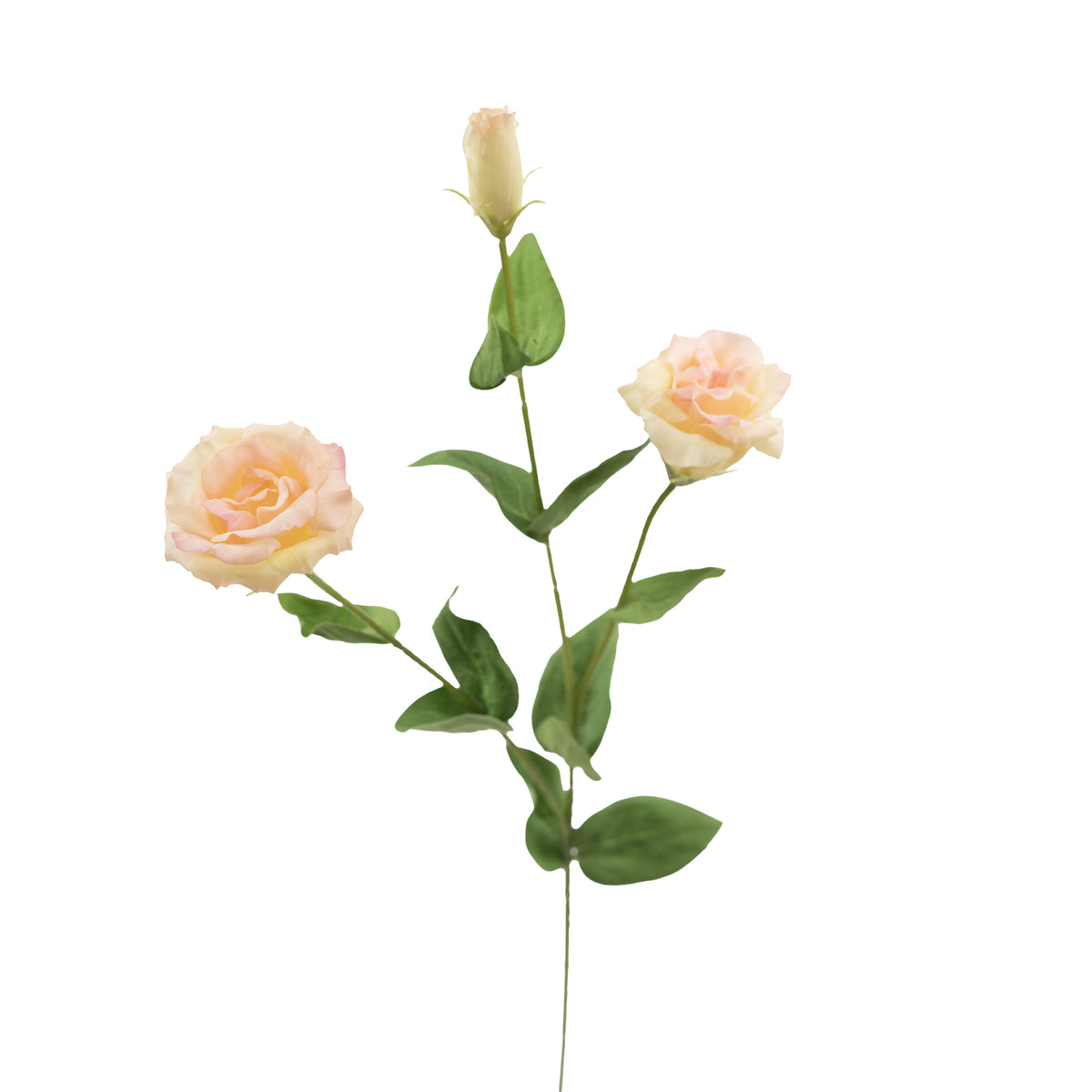 Lusianthus Cream Pink Silk Flower Stem - 73cm