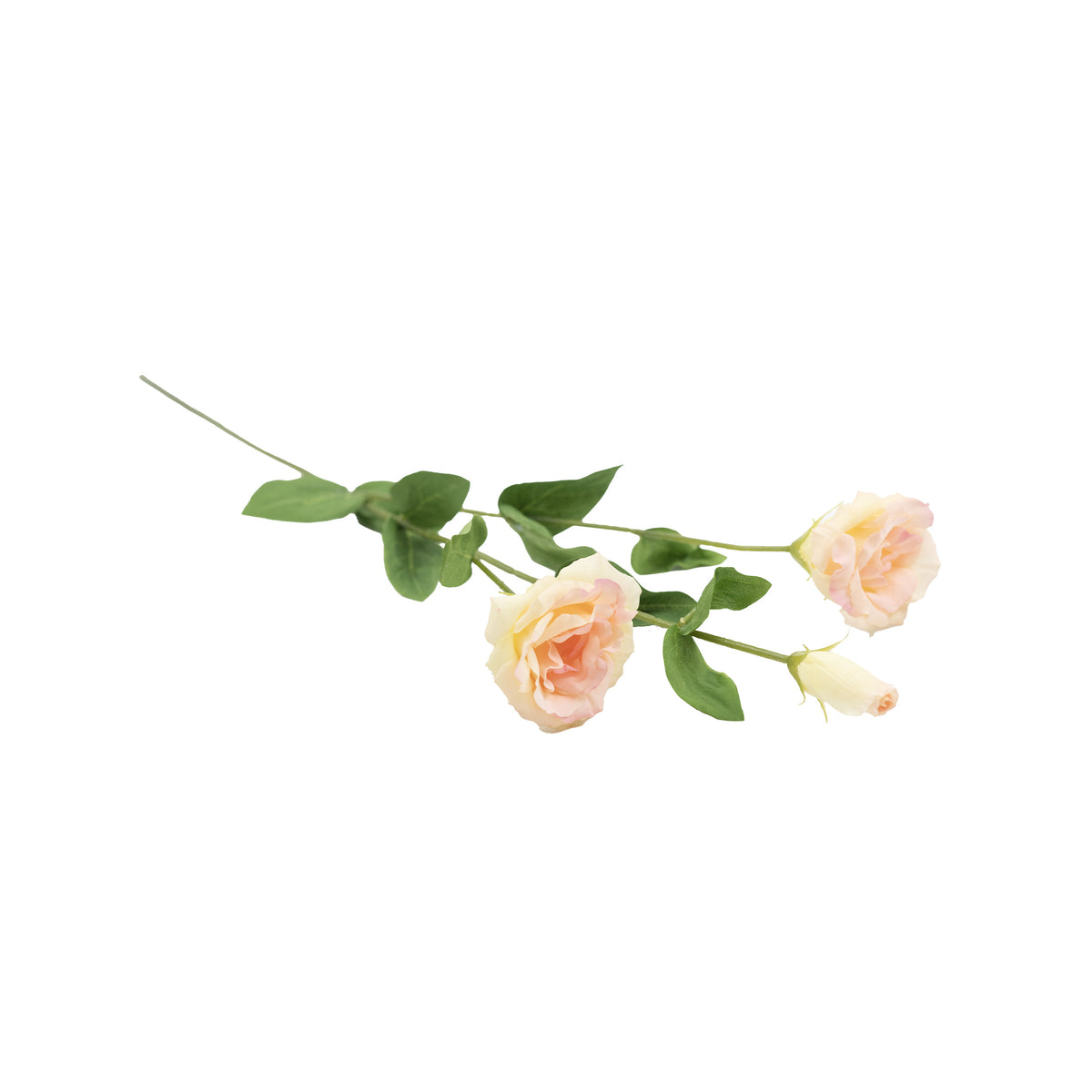 Lusianthus Cream Pink Silk Flower Stem - 73cm