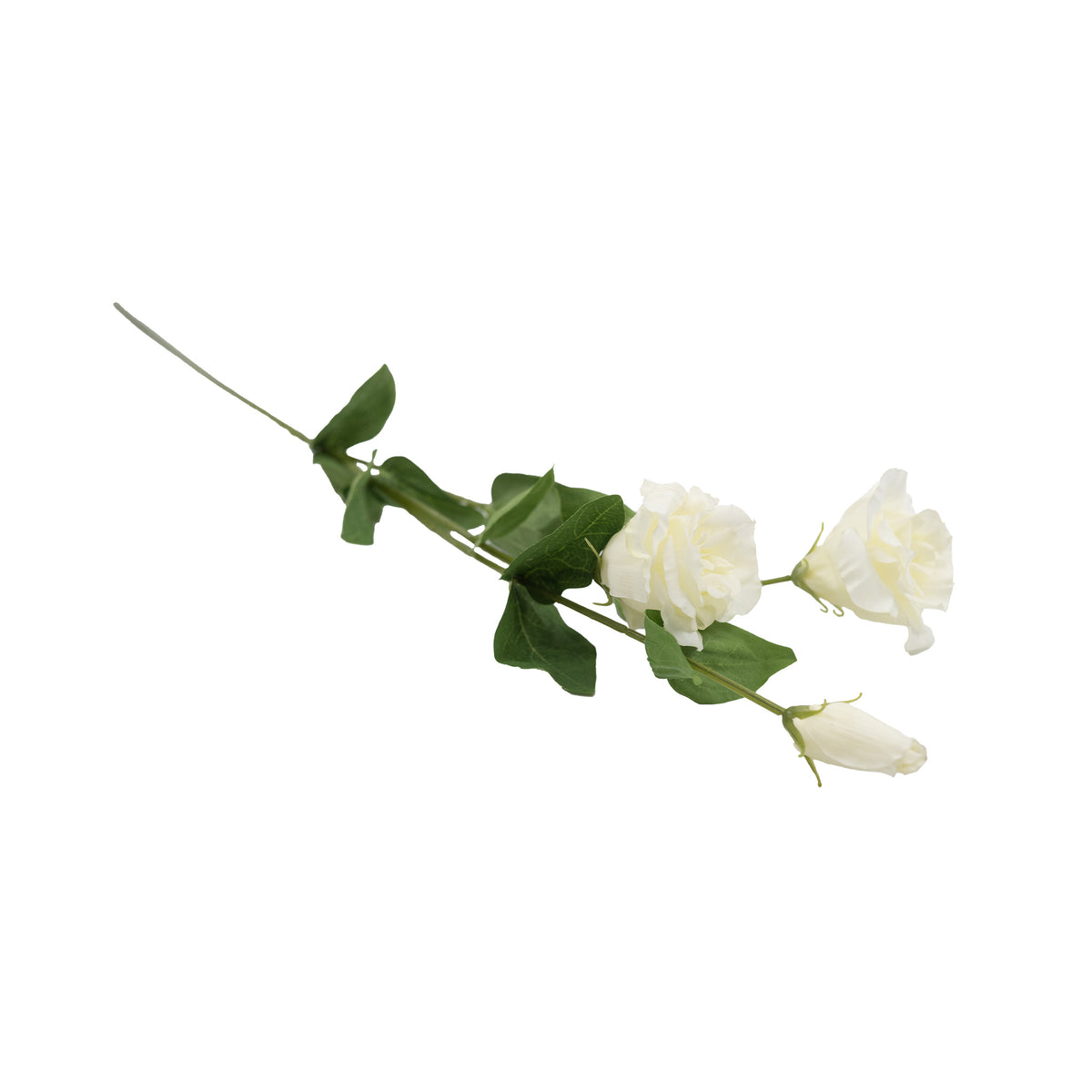 Lusianthus White Silk Flower Stem - 73cm