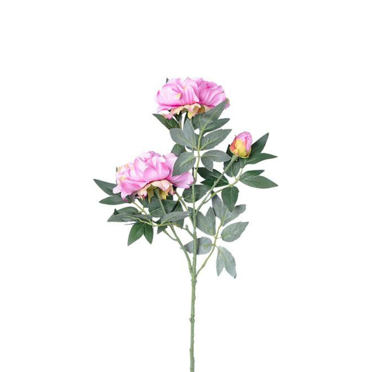 Peony Pink Silk Flower Stem - 80cm