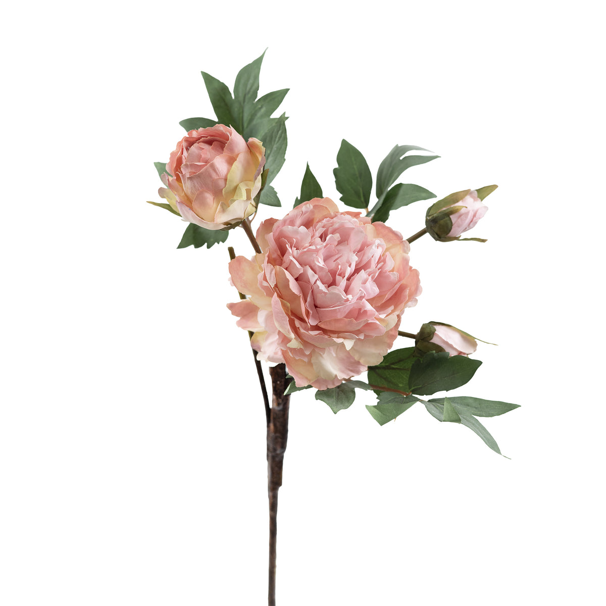 Peony Pink Silk Flower Stem - 65cm