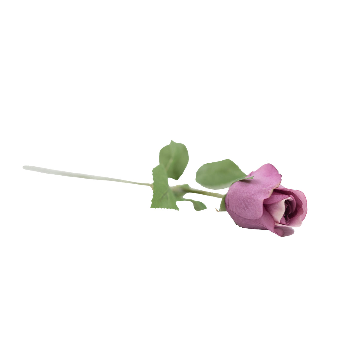 Rosebud Purple Pink Real Touch Stem - 55cm