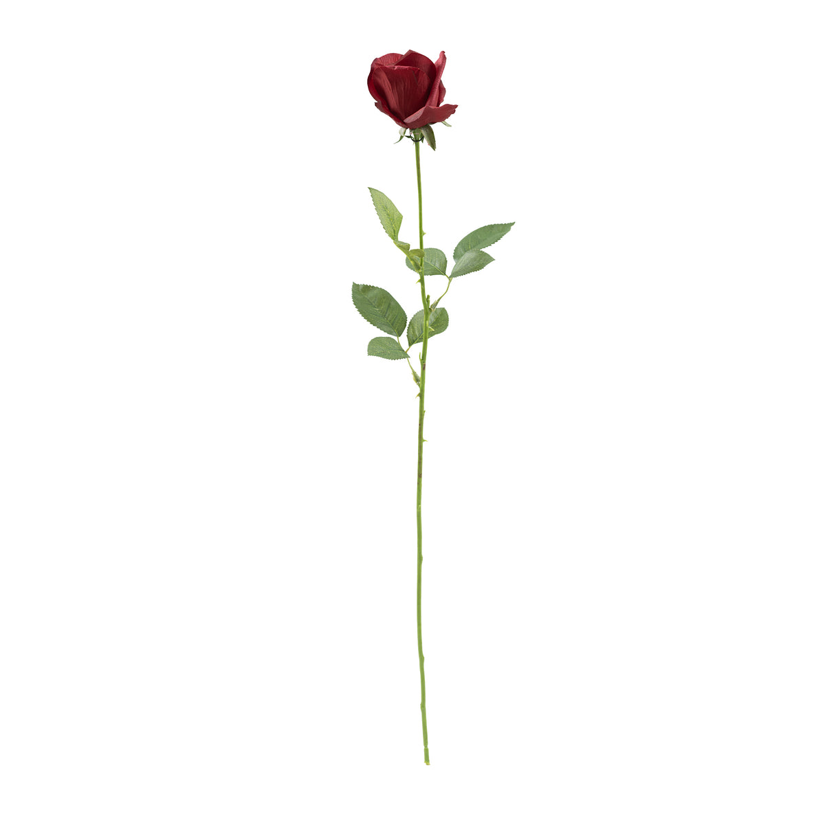 Rose Red Silk Flower Stem - 66cm