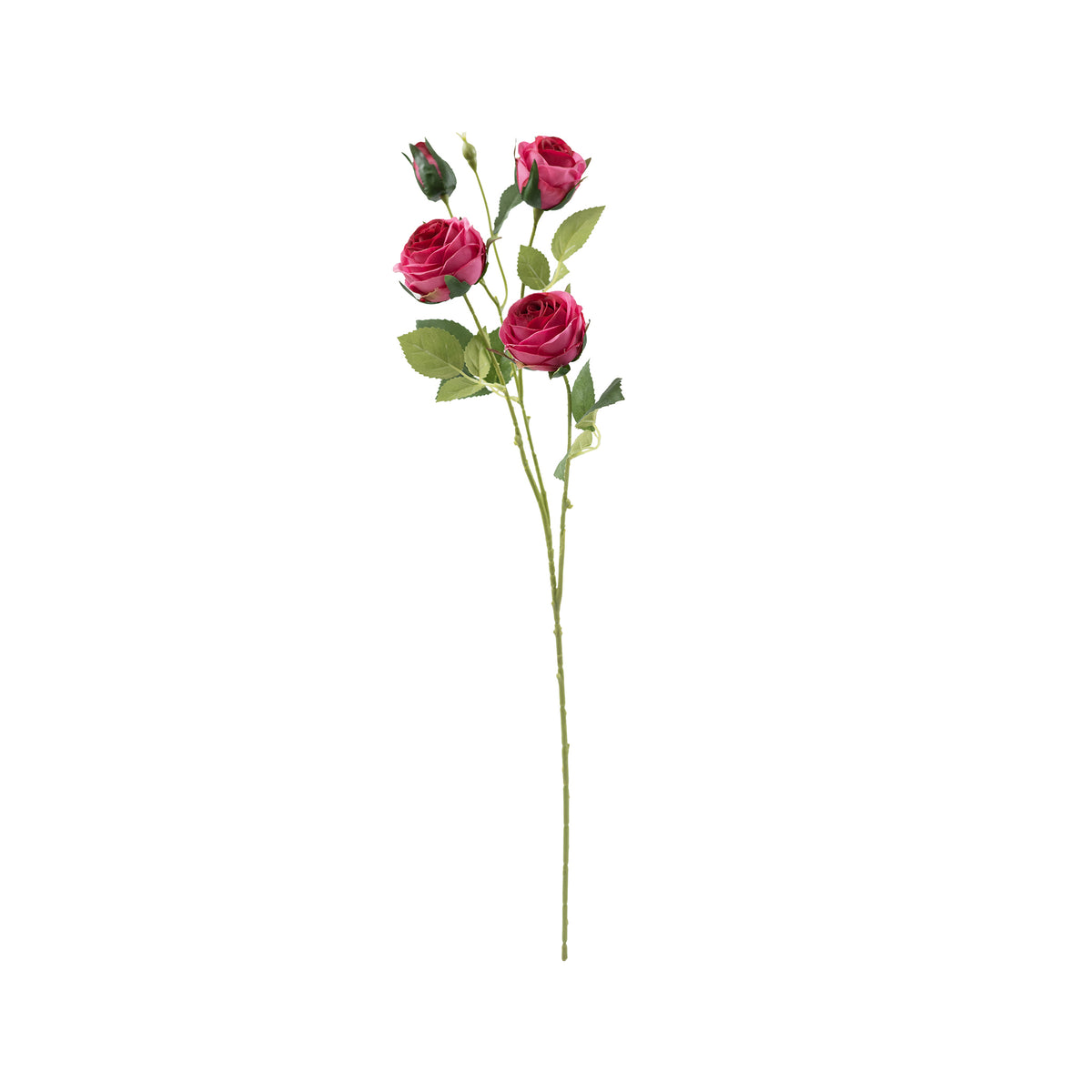 Rose Floribunda Cerice Silk Flower Stem - 60cm