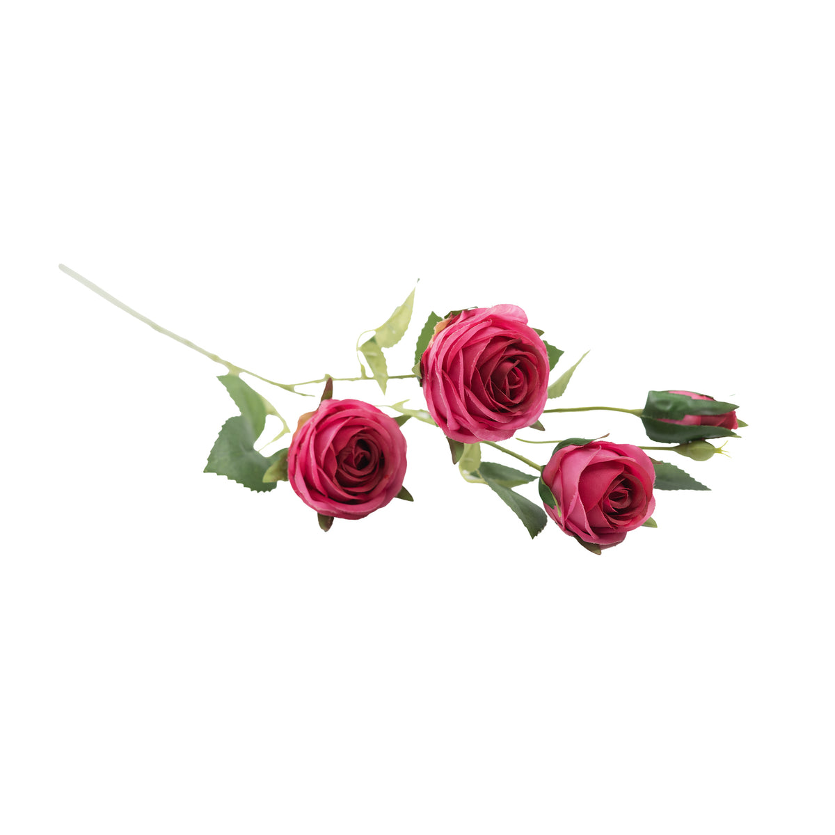 Rose Floribunda Cerice Silk Flower Stem - 60cm