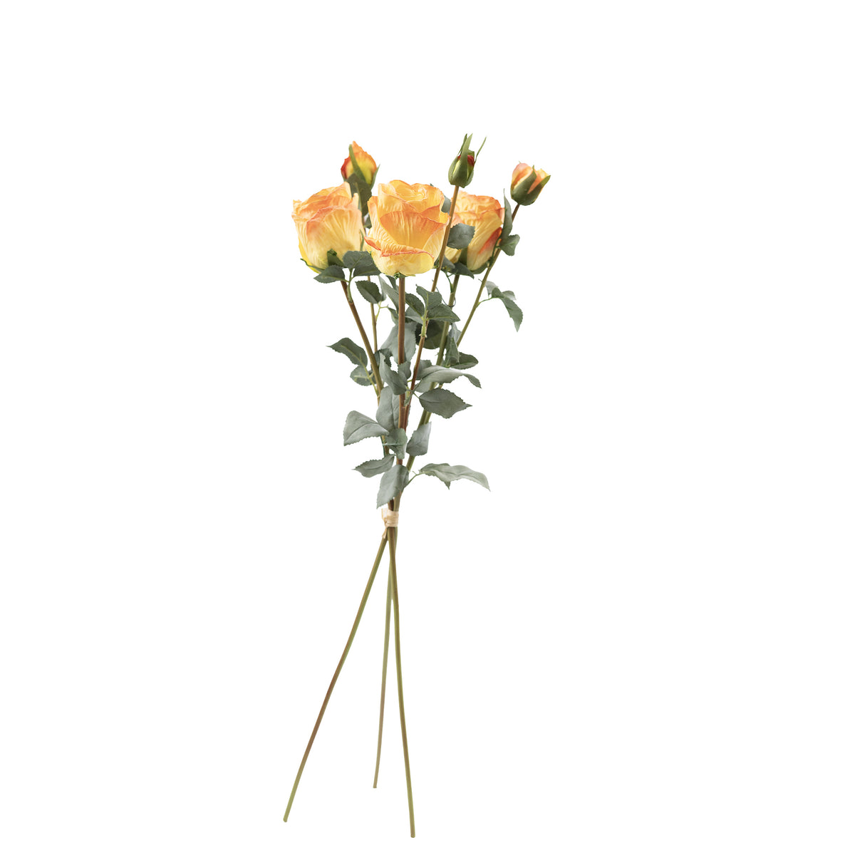 Rose Yellow Orange Flower 3 Bundle - 65cm