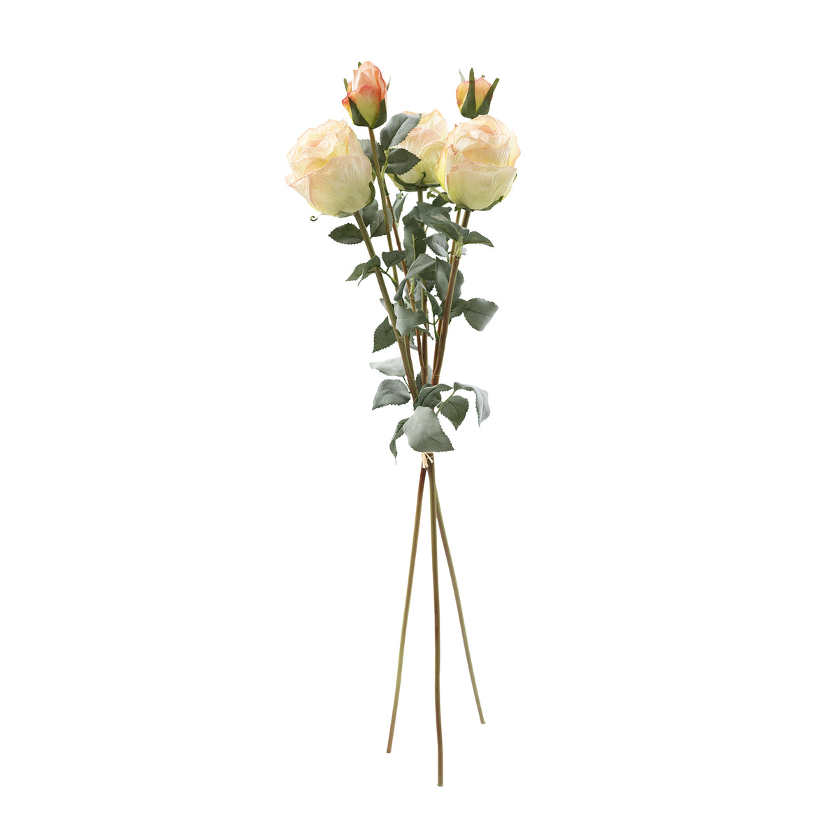 Rose Beige Peach Flower 3 Bundle - 65cm