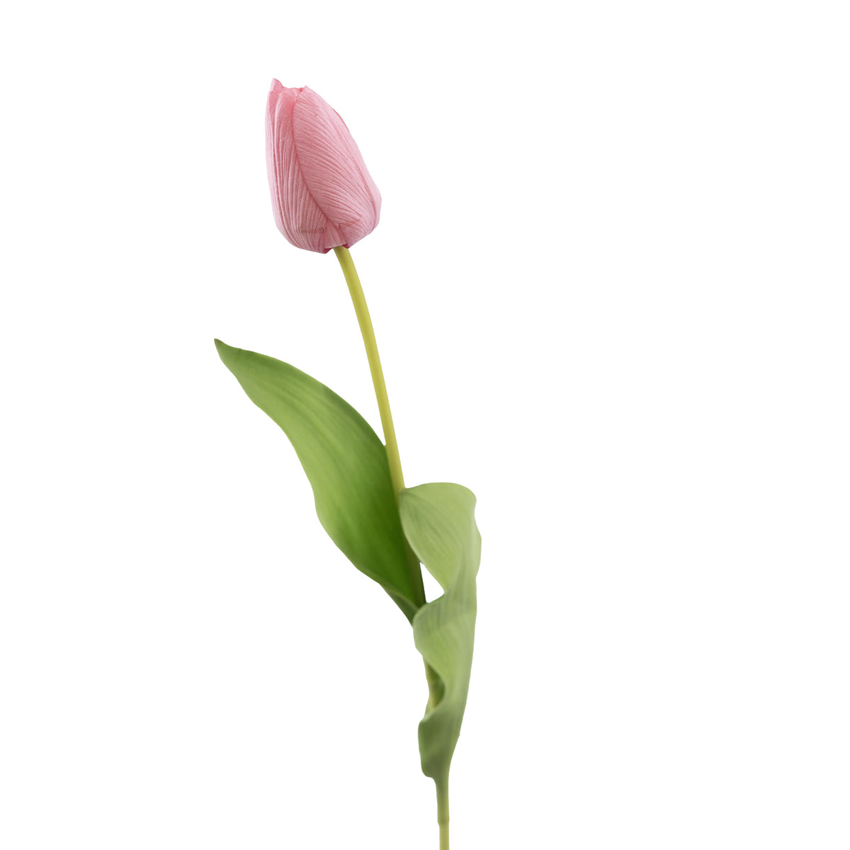 Tulip Pink Real Touch Silk Flower Stem - 65cm