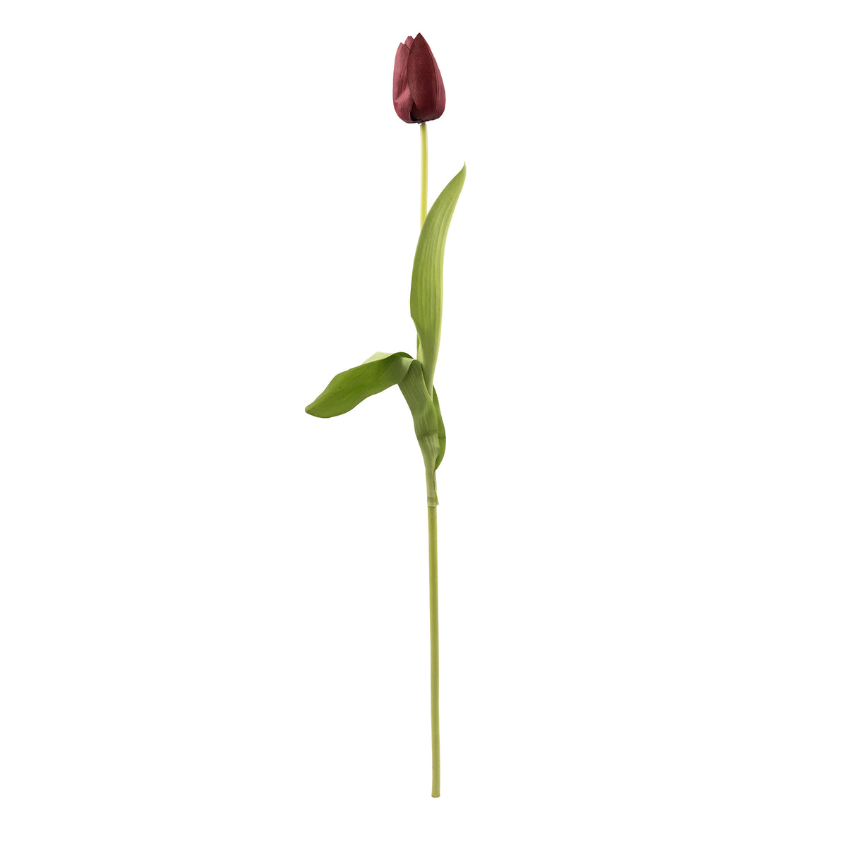 Tulip Red Real Touch Silk Flower Stem - 65cm