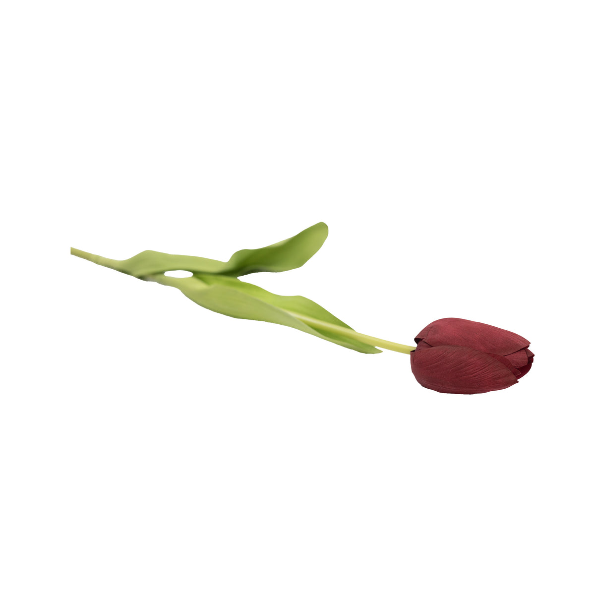 Tulip Red Real Touch Silk Flower Stem - 65cm