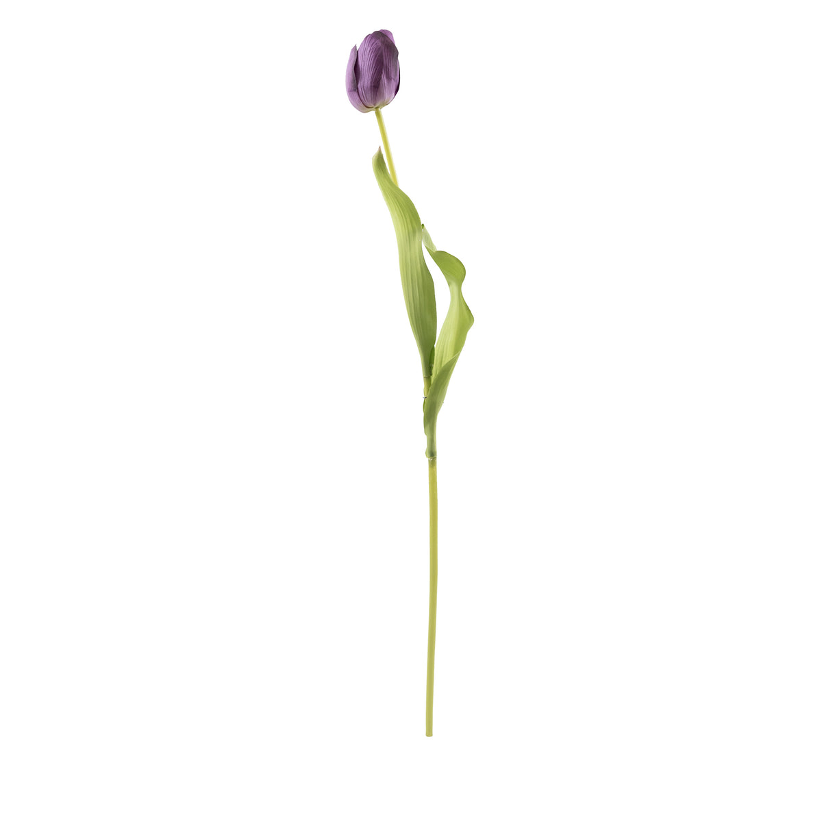 Tulip Purple Real Touch Silk Flower Stem - 65cm