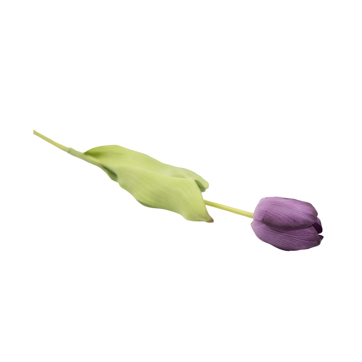 Tulip Purple Real Touch Silk Flower Stem - 65cm