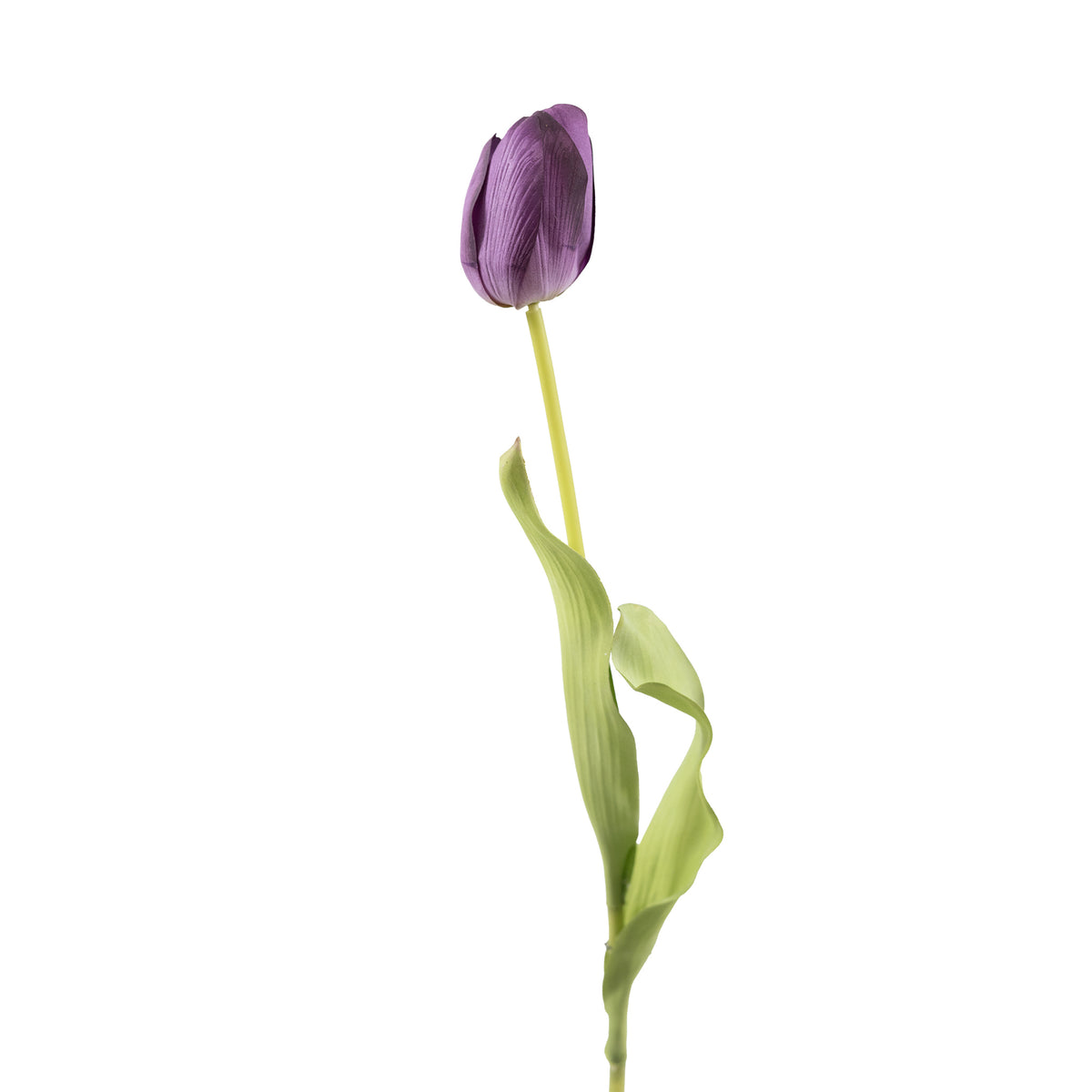 Tulip Purple Real Touch Silk Flower Stem - 65cm