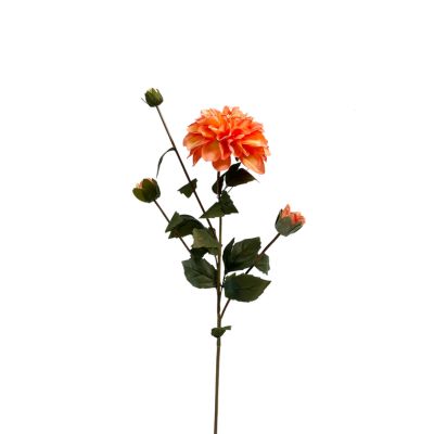 Dahlia Apricot Desire Silk Flower Stem - 70cm. Available from Plant Couture. www.plantcouture.co.za