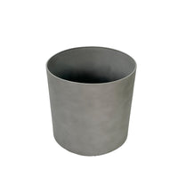 Cylindrical sage pot 35x35cm, Cement textured finish and made from light polyresin that is eco-friendly, Front view.
