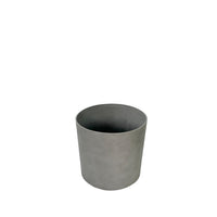 Cylindrical sage pot 21x21cm, Cement textured finish and made from light polyresin that is eco-friendly, Front view. 