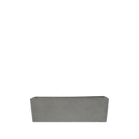 60cm long sage grey window box with cement-like finish, Eco-friendly & lightweight polyresin.
