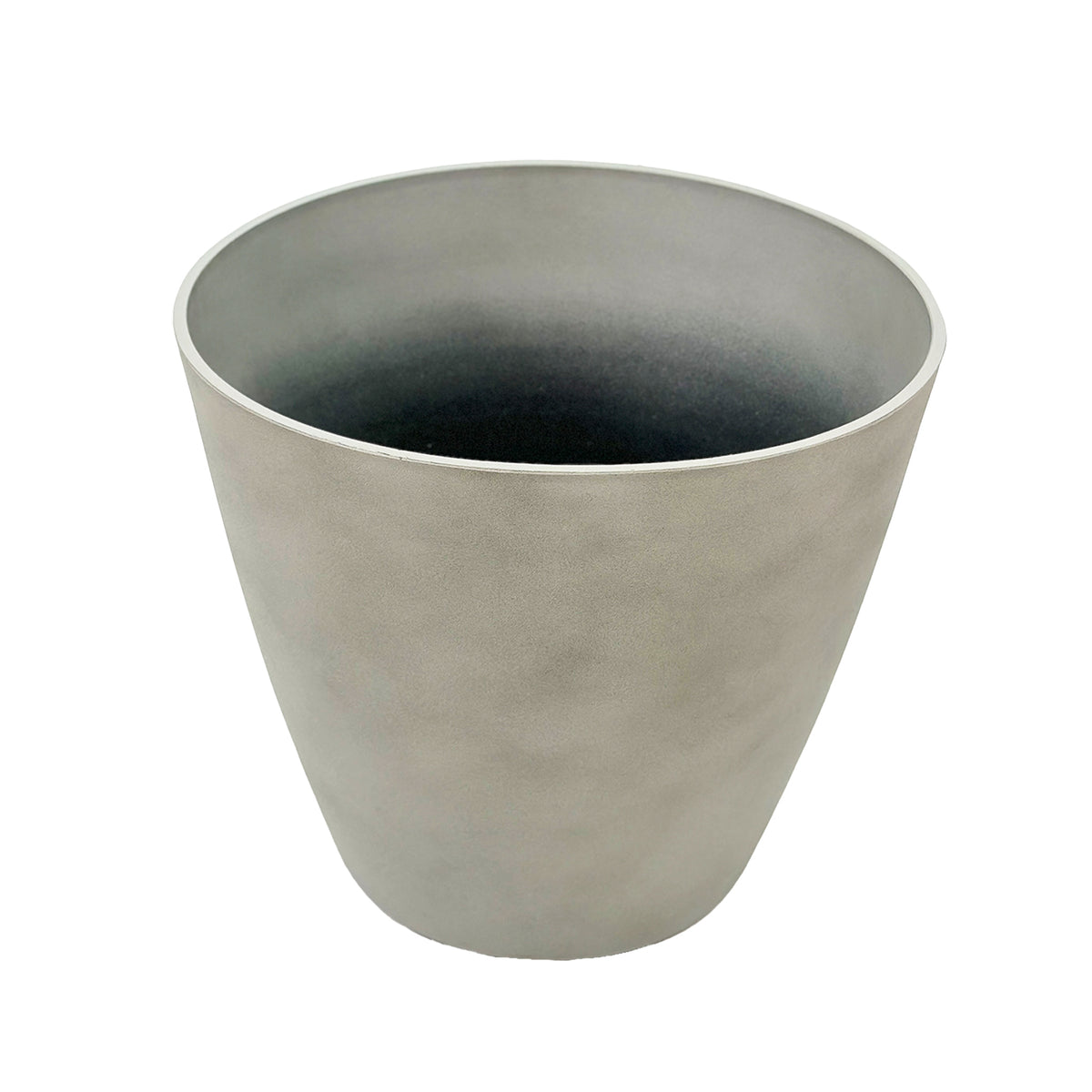 Essex Planter 50cm, Cement texture.Can be used indoors and outdoors, Light weight, Eco friendly and weather resistant, Front view.