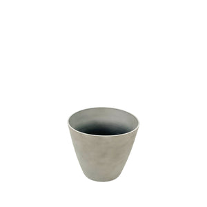 Essex Planter 21cm, Cement texture.Can be used indoors and outdoors, Light weight, Eco friendly and weather resistant, Front view.