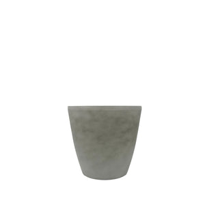 Essex Planter 21cm, Cement texture.Can be used indoors and outdoors, Light weight, Eco friendly and weather resistant, Side view.