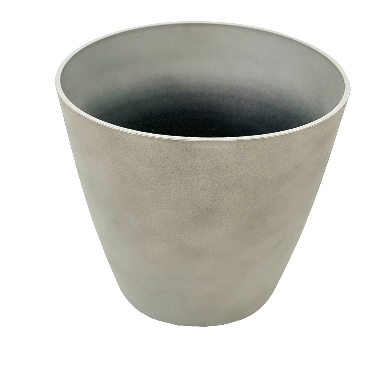 Essex Planter 28cm, Cement texture.Can be used indoors and outdoors, Light weight, Eco friendly and weather resistant,Front view.