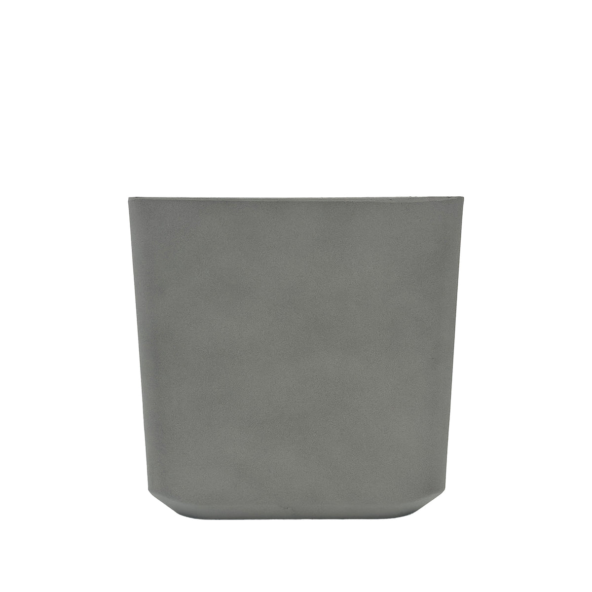 Sage Grey Cubic Planter 28.8x28x28cm. Eco-friendly lightweight polyresin that is weather proof, Side view.