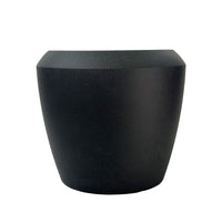 Coal Black Linford Planter 55.5x48cm. Cement-like texture, eco-friendly & lightweight., Side view 