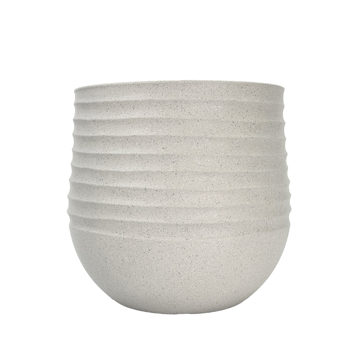 Mariella Beige Planter (53cm). Stone-like finish & lightweight for easy use