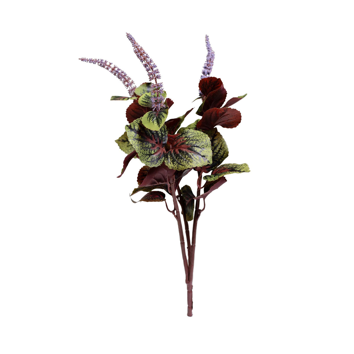 ARTIFICIAL PERILLA 3 STEM WITH PURPLE FLOWER 50CM